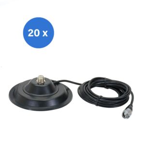 20-osalise magnetilise alusega PNI 145/PL 145mm karp sisaldab 4m kaablit ja PL259 pistikut