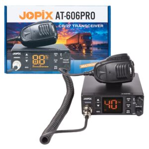 CB raadiojaam JOPIX AT-606PRO ASQ, AM/FM, 4W, 12V-24V, PA, VOX, mürasummuti