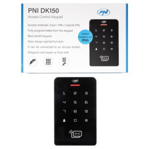 PNI DK150 iseseisev juurdepääsu kontrolli klaviatuur, PIN-koodiga avamine, RFID-kaart, IP65, must