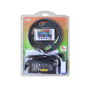Sisevalgusti LED PNI D-Light 60RGB Paindlik 60 LED / m 12 V 5m kaugjuhtimispuldiga