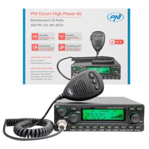 CB raadiojaam PNI Escort High Power 60 multistandard, 60W FM/AM, 12V, ASQ, RF Gain