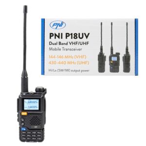 Kaasaskantav VHF/UHF raadiojaam PNI P18UV, kaheribaline