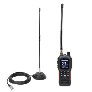 PNI Escort HP 102 Multi Standard kaasaskantav CB raadiojaama pakett, 4W, 12V-24V, AM-FM koos PNI Extra 40 CB antenniga magnetitega