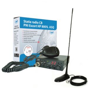 CB PNI ESCORT HP 8001L ASQ raadiojaamakomplekt + HS81L kõrvaklapid + CB PNI Extra 45 antenn koos magnetiga