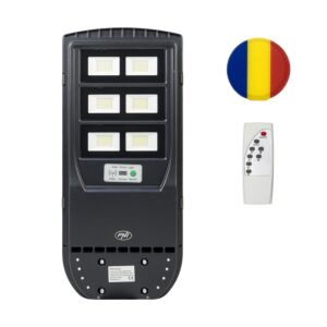 PNI SL220 200W tänavavalgustuslampide pakett sisseehitatud päikesepaneeliga + kleepuva lipuga kingitus