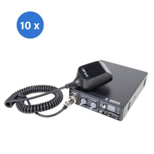 Bax 10bc CB raadiojaamaga CRT S Mini kahe pingega, 12/24V, 4W, ASQ-ga, AM-FM