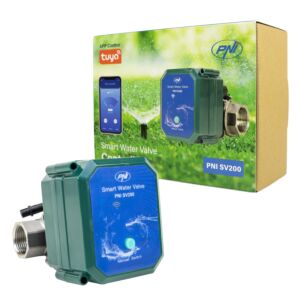 PNI SV200 nutikas veeventiil, WiFi-ühenduvus, IP65, DN20, 3/4 Tuya rakendus, ühildub Amazon Alexaga