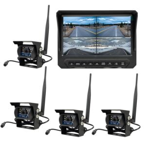 PNI TRK504 juhtmevaba videovalve komplekt LCD monitori ja 4 kaameraga veoauto DVR-ile