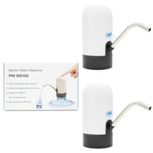 Pakett 2bc Elektriline pump veepudelile PNI WD100 laadimine USB-C kaudu, 800 mAh aku, 4W võimsus