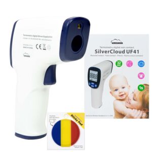 SilverCloud UF41 digitaalse termomeetri komplekt kehale ja pindadele koos kleepuva padjaga