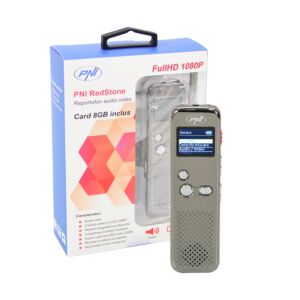Komplekti kuulub PNI RedStone stereoheli-videosalvesti, 1080P video, 8 GB microSD-kaart