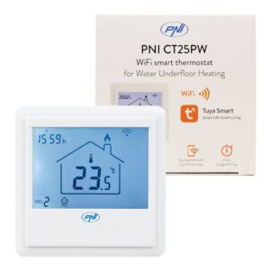 PNI CT25PW WiFi sisseehitatud nutikas termostaat, interneti juhtimine, vesipõrandaküte, ajamid, toiteplokk