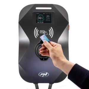 PNI KW22 laadimisjaam, 32A, 22KW, elektriautodele, 85V - 415V, kolmefaasiline, Type 2 kaabel ja 7-kontaktiline pistik