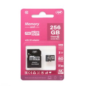 PNI 256GB MicroSD mälukaart SD-adapteriga