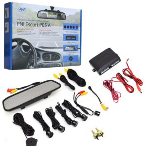 Parkimisandurid ekraanil PNI Escort P05 peegel ja tahavaatekaamera