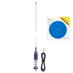 Sirio SUPER 9 CB-antennikomplekt liblikas-tüüpi antenniga, pikkus 155 cm ja sinine kleepuv padi komplektis
