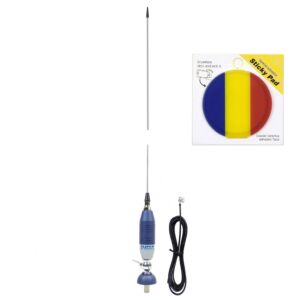 Sirio SUPER 9 CB-antennikomplekt liblikas-tüüpi antenniga, pikkus 155 cm ja kleepuv lipp komplektis