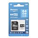 PNI 64 GB MicroSD-mälukaart 10. klassi SD-adapteriga