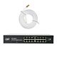PNI SW016 Switch Package, 16 x 10/100/1000 Mbps, Gigabit, metallkorpus ja 3m CAT8 Patch PNI U8030W