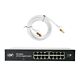 PNI SW016 kommutaatoripakett, 16 x 10/100/1000 Mbps, gigabitt, metallkorpus ja 1,5 m CAT8 kaabel PNI U8015W