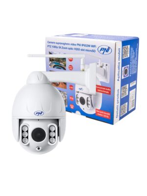 Videovalvekaamera PNI IP652W WiFi PTZ 1080p 2MP 5X optiline suum H265 microSD pesa Öine nägemine 50m IP66 Det alarm