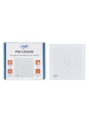 Lihtne puutetundliku redellüliti ja ristlüliti PNI CS101W klaasist, valge LED-indikaatoriga, 800W