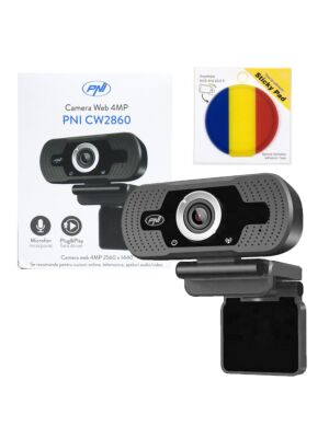 PNI CW2860 Full HD 4MP veebikaamera pakett, USB, klamber, sisseehitatud mikrofon ja kleepuv lipp komplektis