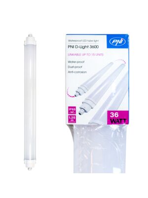 Lineaarne LED-valgusti PNI D-Light 3600, 36W, 6500k, suletud IP65, kaitsega vee, tolmu ja korrosiooni eest, 