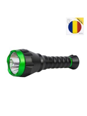 PNI Adventure F750 rohelise valgusega alumiiniumist taskulamp koos kleepuva lipukesega
