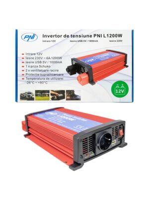 PNI L1200W 12V toiteinverter