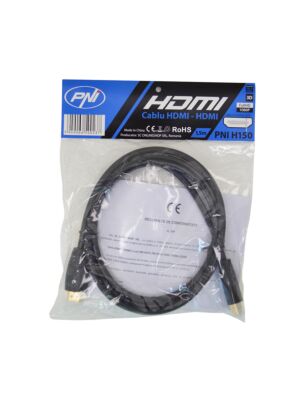 HDMI PNI H150 kiire 1,4 V kaabel, pistik, Ethernet, kullatud, 1,5 m