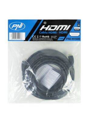 PNI H1500 kiire 1.4V HDMI-kaabel, pistikühendus, Ethernet, kullatud, 15m