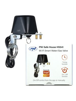 Wi-Fi-ga nutikas klapp PNI Safe House HS541 vee/gaasivarustuse sulgemiseks Interneti kaudu, ühildub 