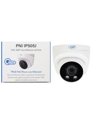 Videovalvekaamera PNI IP505J POE, 5MP, kuppel, 2,8mm, välitingimustes, valge