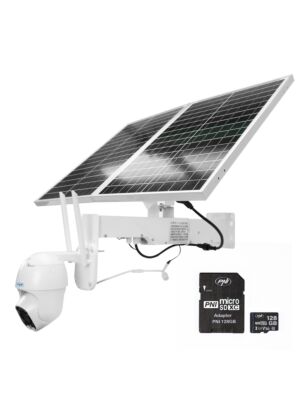 PNI IP60 reaalajas PTZ videovalvekaamera pakett päikesepaneeliga, 2MP, GSM 4G ja PNI 128GB MicroSD-kaardiga