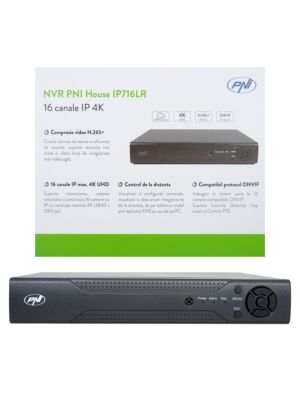 PNR House IP716LR NVR, 16 kanaliga IP 4K, H.265