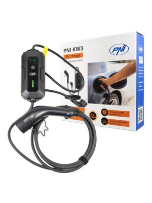 Kaasaskantav laadija PNI KW3, 16A, 3,5KW, elektriautodele, 230V, ühefaasiline, Type 2 kaabel ja 5-kontaktiline IEC62 pistik
