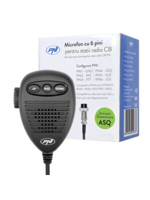 6-kontaktiline mikrofon raadiojaamadele PNI Escort HP 8000L/8001L/8024/9001 PRO/9500/8900