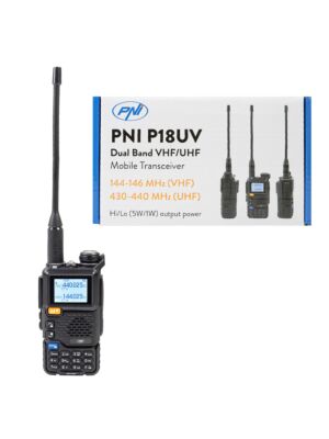 Kaasaskantav VHF/UHF raadiojaam PNI P18UV, kaheribaline
