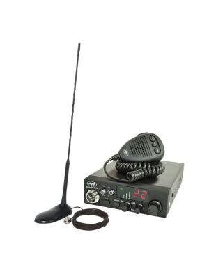 CB PNI ESCORT HP 8024 ASQ 12 / 24V raadiojaama komplekt + CB PNI Extra 45 antenn koos magnetiga