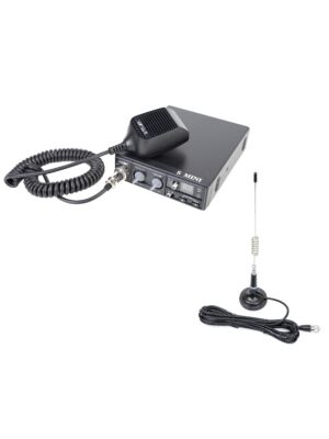 Pakett Raadiojaam CB CRT S Mini kahekordne pinge 12 / 24V 4W + CB antenn PNI ML29