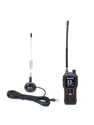PNI Escort HP 102 Multi Standard kaasaskantav CB raadiojaama pakett, 4W, 12V-24V, AM-FM koos PNI ML29 CB antenniga magnetiga
