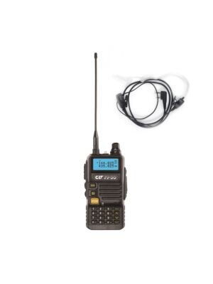 Komplektis kaasaskantav VHF/UHF raadiojaam CRT FP00 kahe sagedusribaga ja PNI HS84 peakomplekt