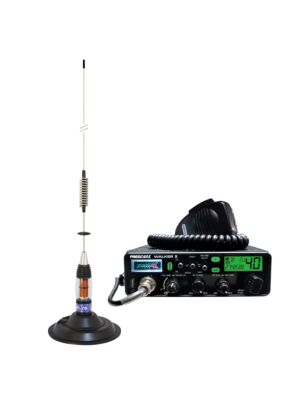 Komplekt raadio CB president WALKER II ASC + CB antenn PNI ML70, pikkus 70cm, 26-30MHz, 200W
