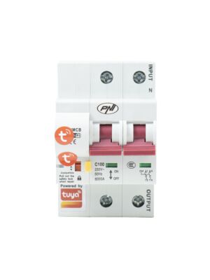PNI SafeHome PT802P WiFi nutikas automaatkaitse, 2P, 100A, Interneti-juhtimine, Tuya Smart mobiilirakendus,