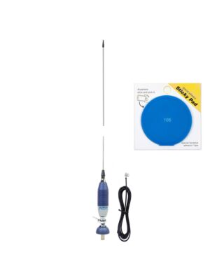 Sirio SUPER 9 CB-antennikomplekt liblikas-tüüpi antenniga, pikkus 155 cm ja sinine kleepuv padi komplektis