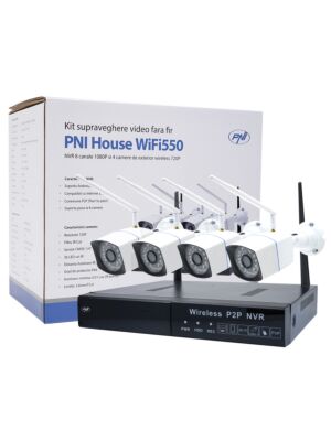 PNI maja WiFi550 NVR videovalve komplekt ja 4 juhtmeta kaamerat, 1.0MP